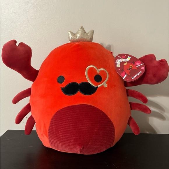 11” 🦀 Georgios Squishmallow Crab Valentine’s Day Exclusive 💘 NWT - Picture 1 of 8
